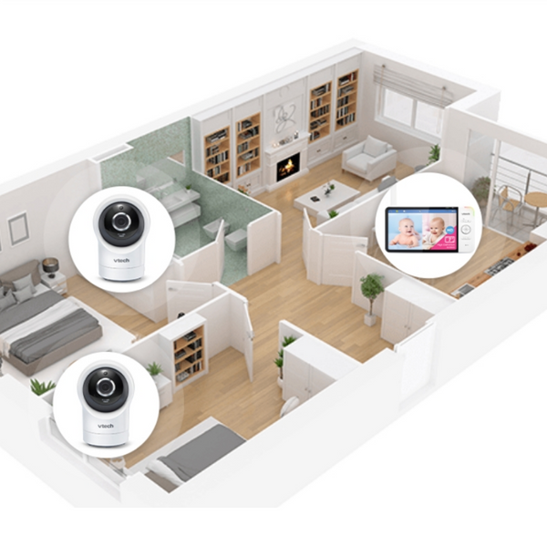 Vtech 7" Pan and Tilt 2 Cameras App series NEW