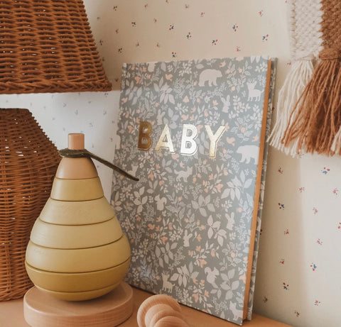 Baby Keepsake Book - Forest Friends Sage (3rd Edition)