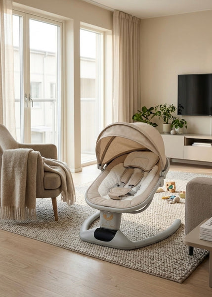Sisi & Sash Sienna is a versatile 2-in-1 electric baby swing bouncer