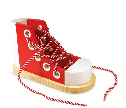Wooden Lacing Shoe