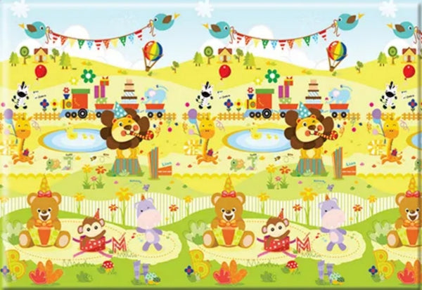 Educational Reversible Plush Playmat - Birthday Party