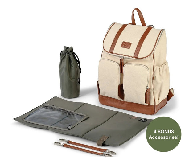 Oioi Signature Nappy Bag - Natural Canvas