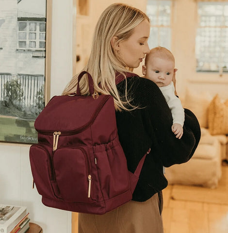 Oioi Signature Nappy Bag - Mulberry Nylon