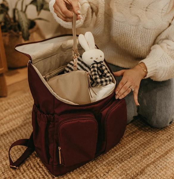 Oioi Signature Nappy Bag - Mulberry Nylon