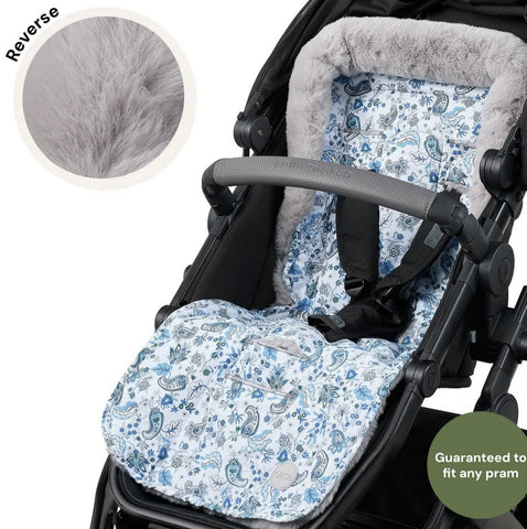 Oioi Cosi Pram Liner - Blue Paisley