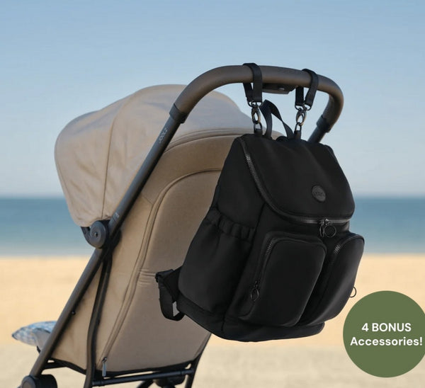 Signature Nappy Backpack - Black Neoprene