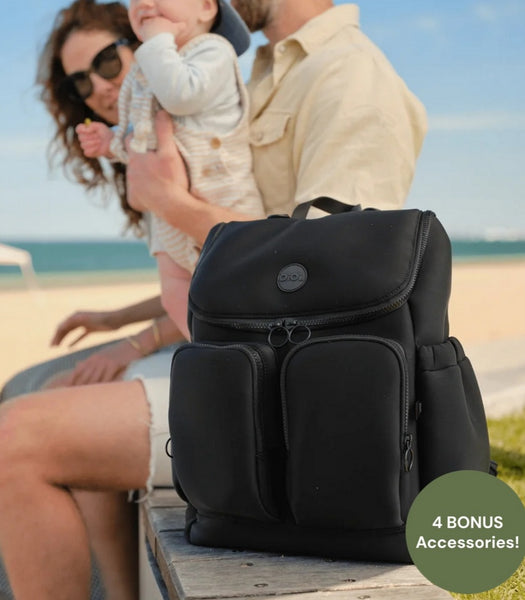 Signature Nappy Backpack - Black Neoprene