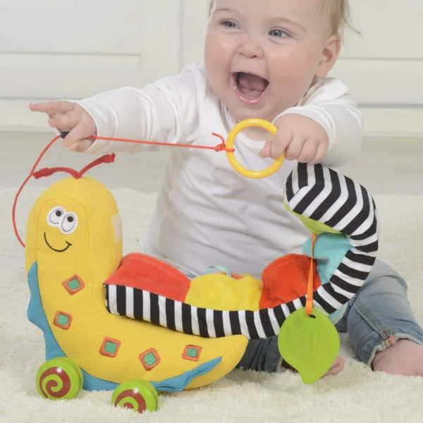 Sammy the Pull Along Snail Large Interactive Soft Toy