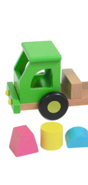 Sort and Tip Wooden Truck with shapes