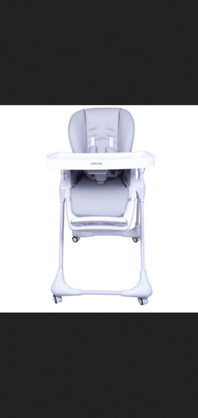 Childcare Highchair - White and Grey