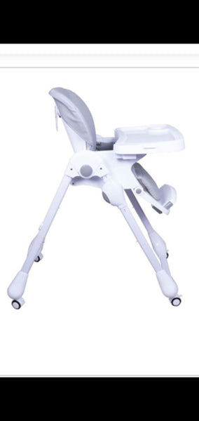 Childcare Highchair - White and Grey