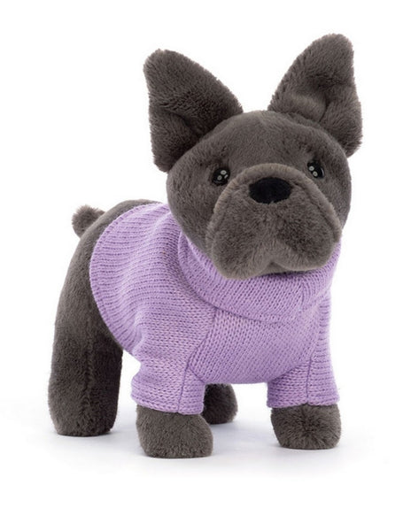 Jellycat - French Bulldog in Purple Cosby Sweater