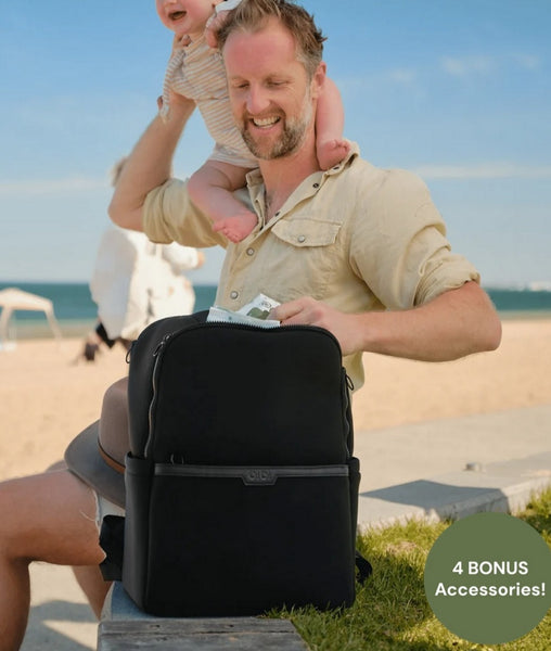 Oioi Multitasker Nappy Backpack - Black Neoprene