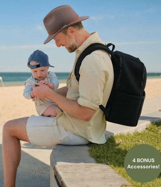 Oioi Multitasker Nappy Backpack - Black Neoprene