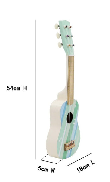 Wooden Guitar - Minty Aqua