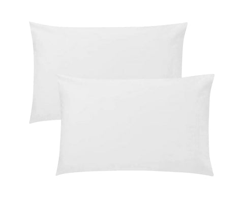 Living Textiles- 2 Pack Jersey Pillowcases- White