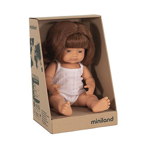 Miniland Baby Doll- Red Head Girl- 38cm